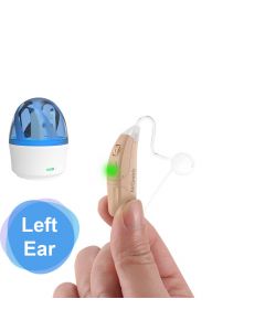 Rechargeable Hearing Aids with Replaceable Battery Module - EarCentric Disco - Left Ear - Beige