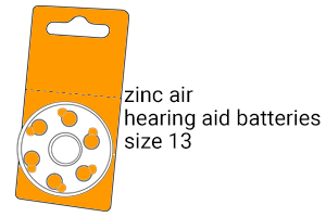 Choice hearing aid size-13 hearing aid batteries